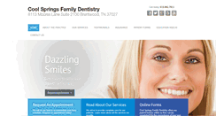 Desktop Screenshot of coolspringsdentistry.com